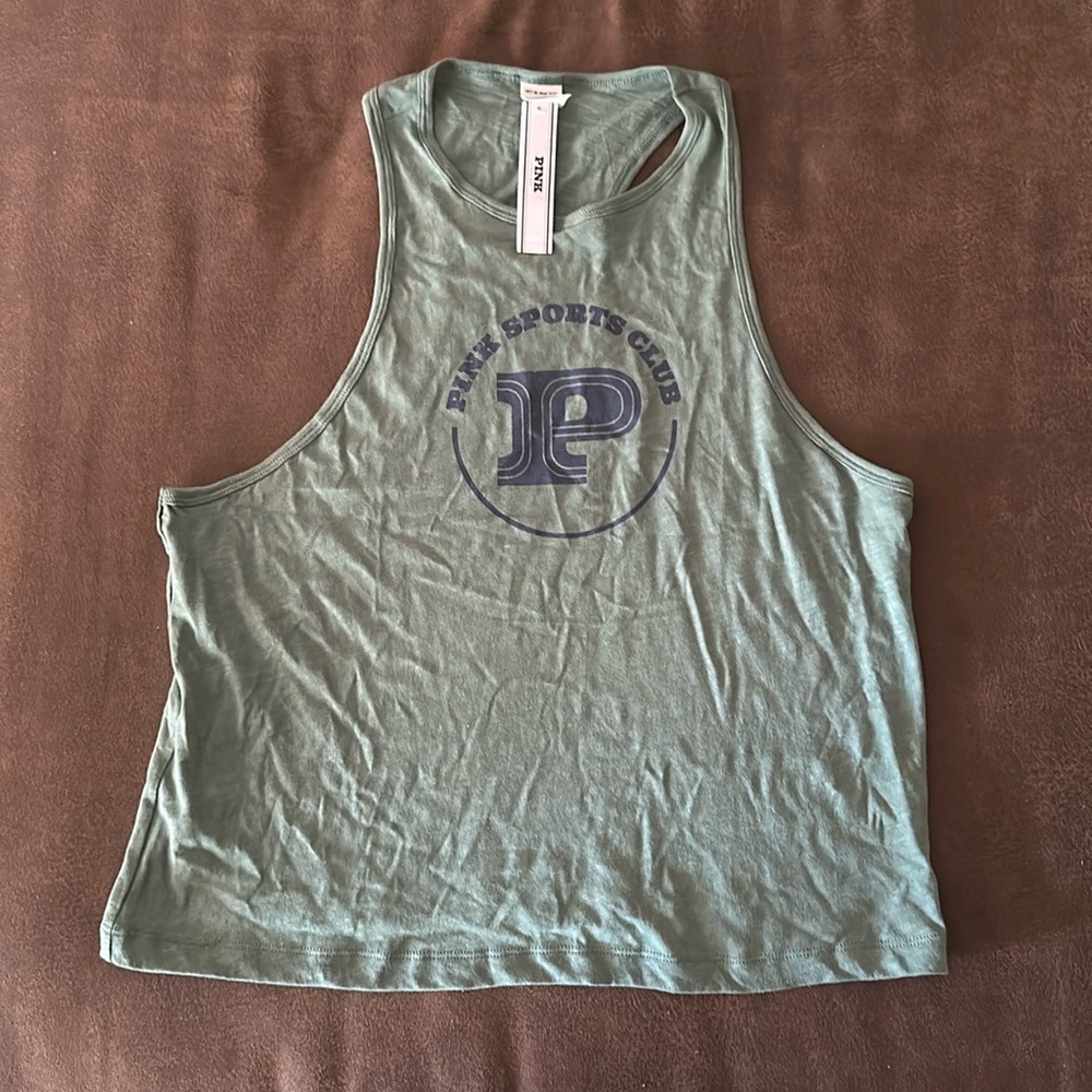 Brand New PINK by Victoria’s Secret Green Tank Top in size Medium